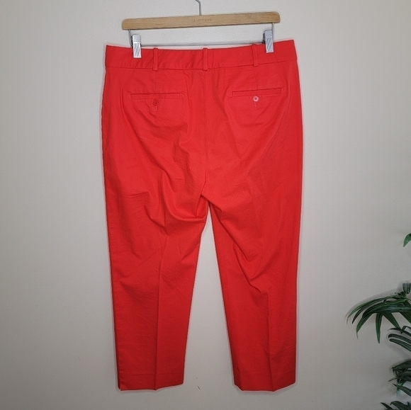 Talbots | Signature Red-Orange Cropped Straight Leg Pants Size 10 - Picture 3 of 6